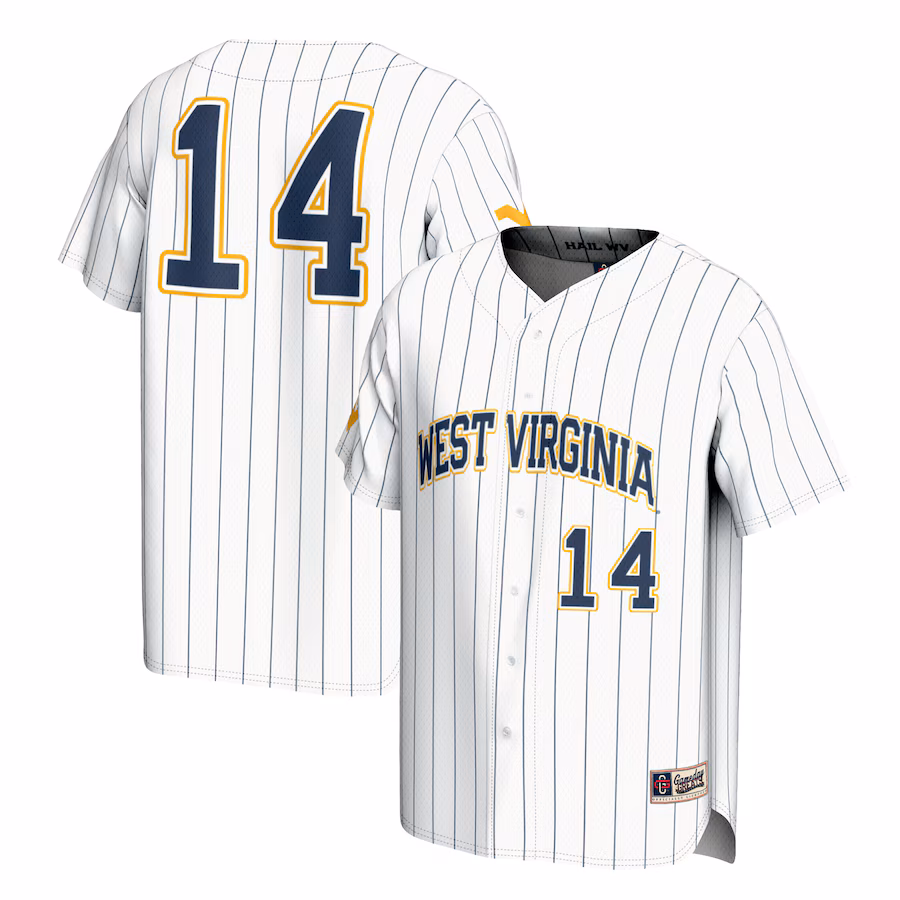Unisex GameDay Greats #14 White West Virginia Mountaineers Lightweight Baseball Fashion Jersey - ujerseystore