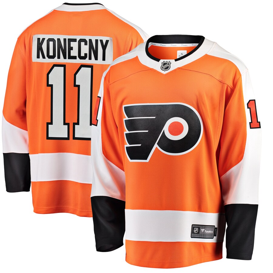 Men's Philadelphia Flyers Travis Konecny Fanatics Branded Orange Breakaway Player Jersey - ujerseystore