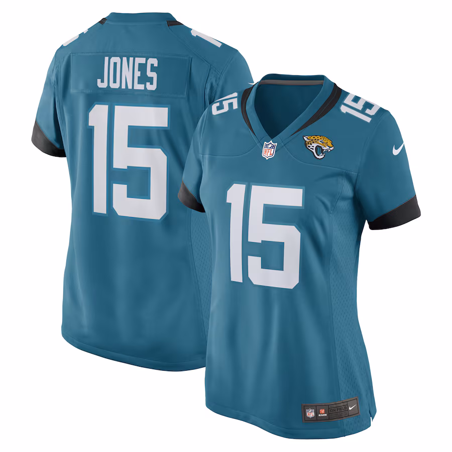 Women's Jacksonville Jaguars Tim Jones Nike Teal Game Player Jersey - ujerseystore