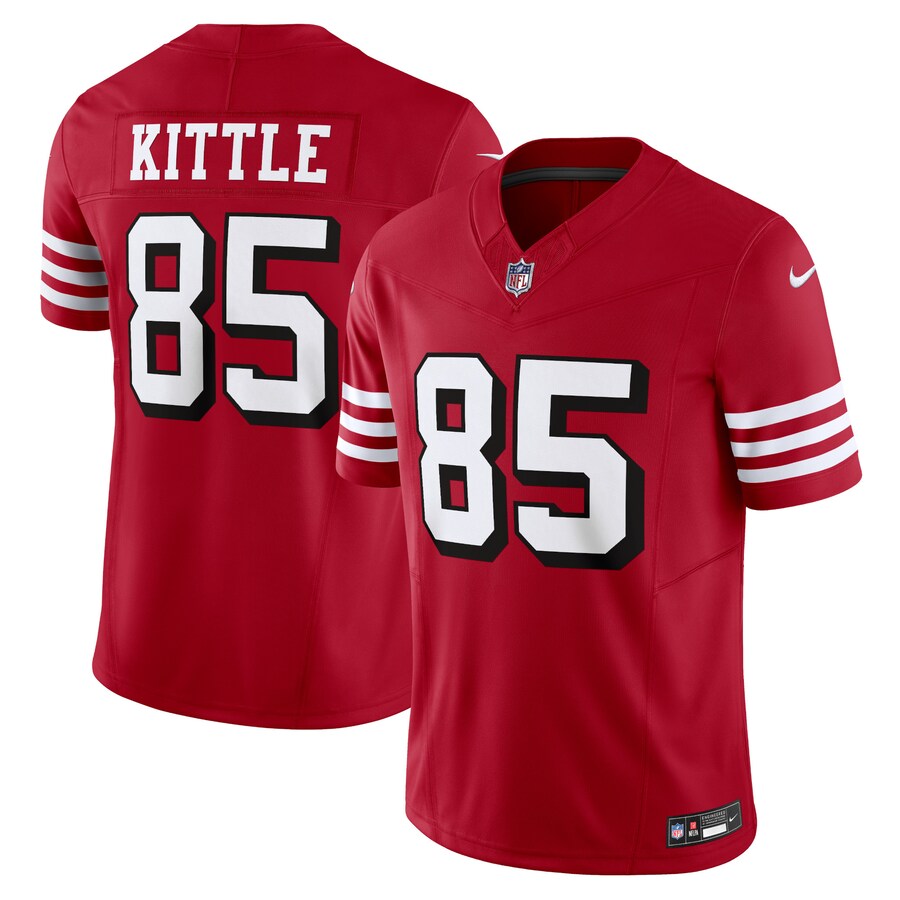 Men's San Francisco 49ers George Kittle Nike Scarlet Vapor F.U.S.E. Limited Jersey - ujerseystore