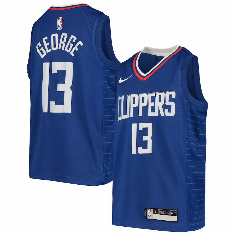 Youth LA Clippers Paul George Nike Royal Swingman Jersey - Icon Edition - ujerseystore