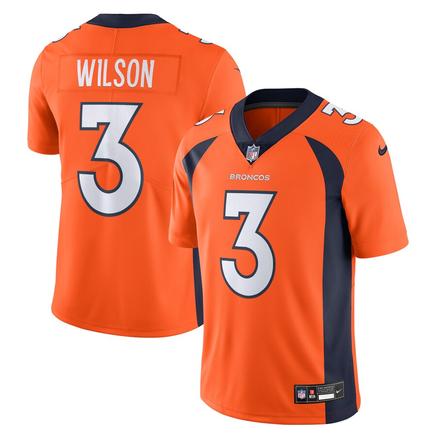 Men's Denver Broncos Russell Wilson Nike Orange  Vapor Untouchable Limited Jersey - ujerseystore
