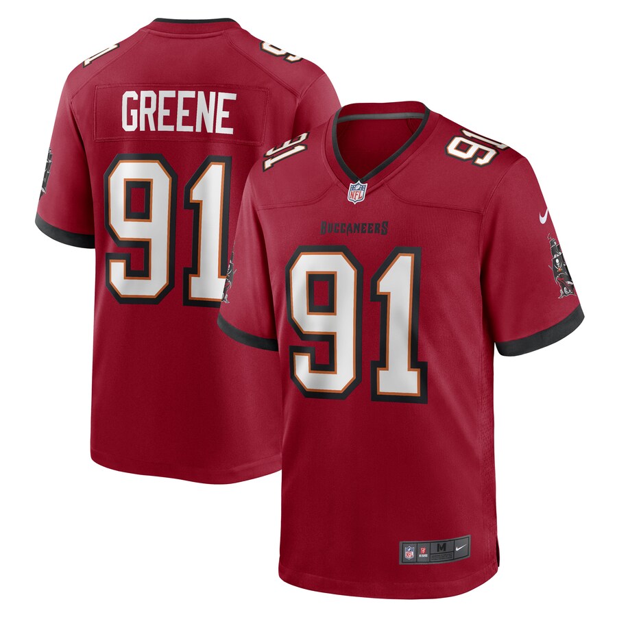 Men's Tampa Bay Buccaneers Mike Greene Nike Red Game Player Jersey - ujerseystore