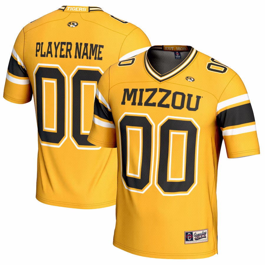 Missouri Tigers GameDay Greats Youth NIL Pick-A-Player Football Jersey - Gold - ujerseystore