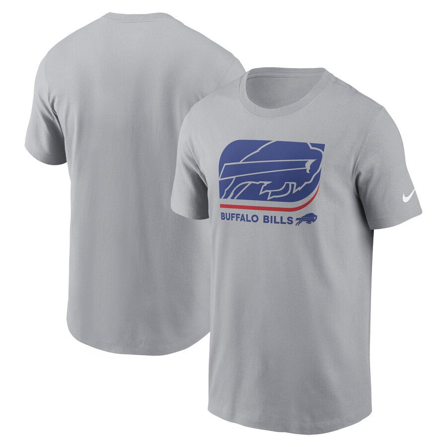 Men's Buffalo Bills  Nike Gray Lockup Essential T-Shirt - ujerseystore