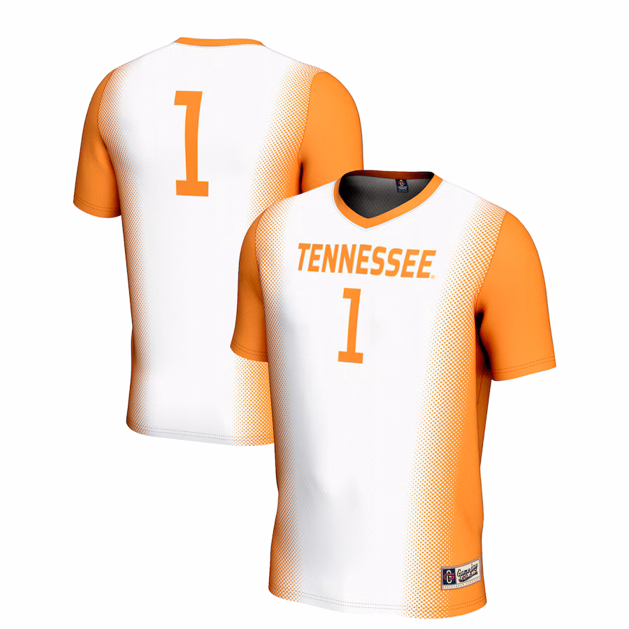 Youth GameDay Greats White #1 Tennessee Volunteers  Lightweight Women's Soccer Jersey - ujerseystore