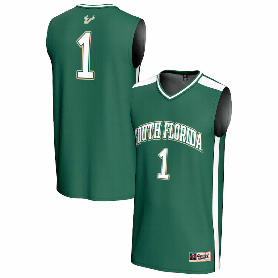 Youth GameDay Greats #1 Green South Florida Bulls Lightweight Collegiate Basketball Fashion Jersey - ujerseystore