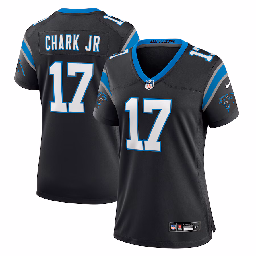 Women's Carolina Panthers DJ Chark Jr. Nike Black Game Jersey - ujerseystore