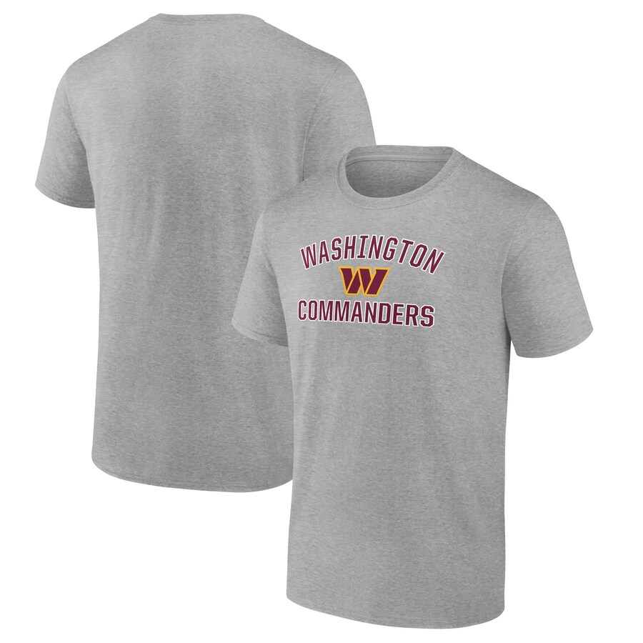Men's Washington Commanders Fanatics Heather Gray Victory Arch T-Shirt - ujerseystore