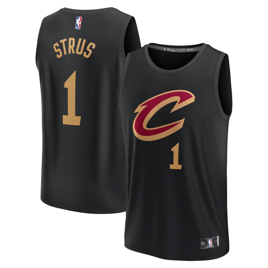 Youth Cleveland Cavaliers Max Strus Fanatics Black Fast Break Replica Player Jersey - Statement Edition - ujerseystore