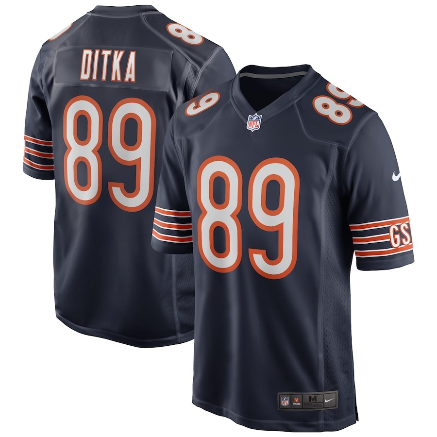 Men's Chicago Bears Mike Ditka Nike Navy Game Retired Player Jersey - ujerseystore
