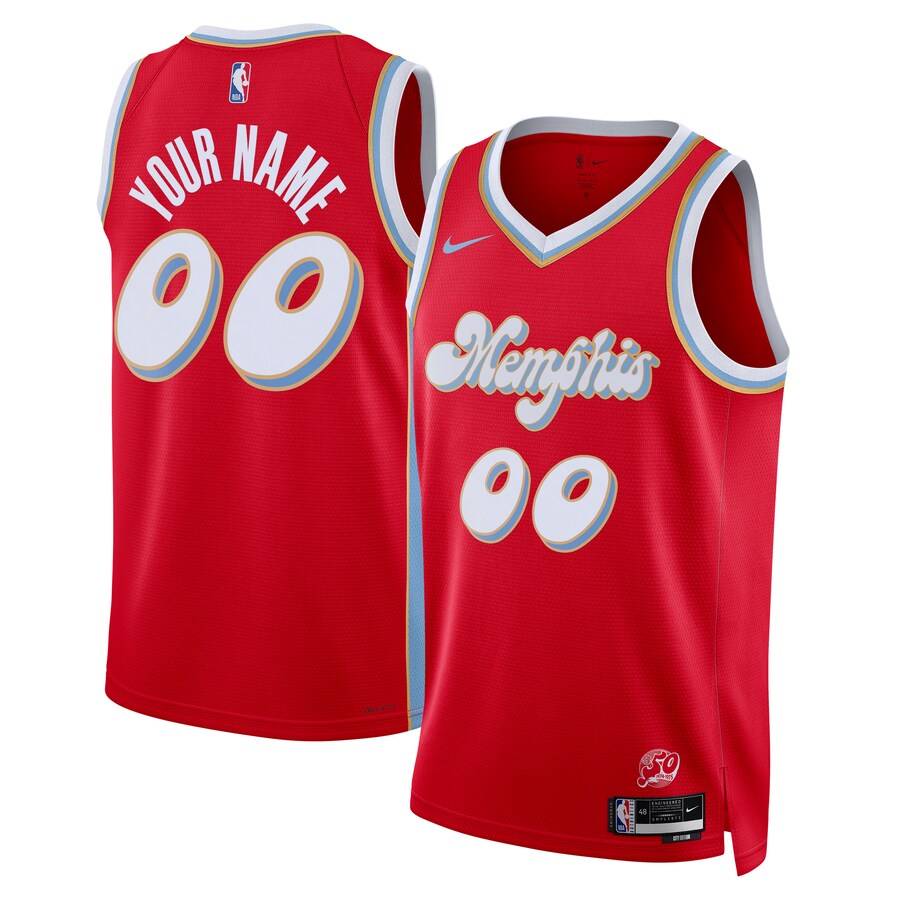 Unisex Memphis Grizzlies Nike Red 2024/25 Custom Swingman Jersey - City Edition - ujerseystore