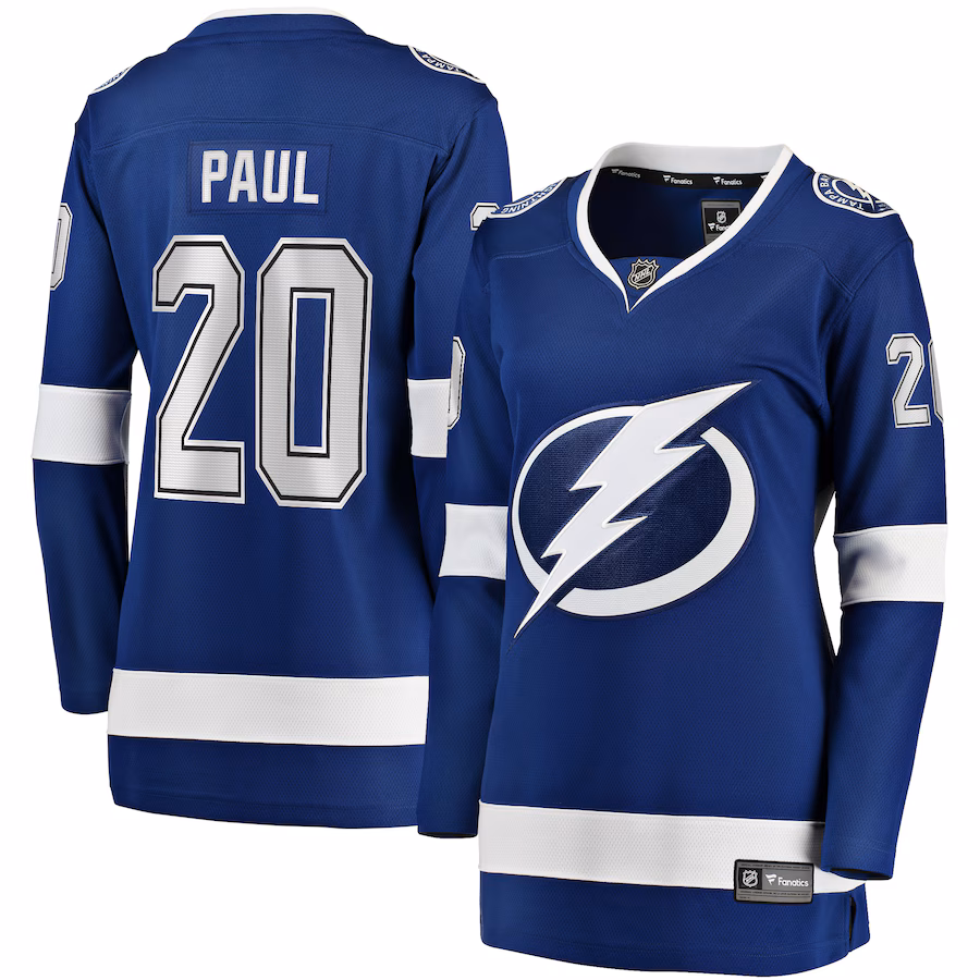 Women's Tampa Bay Lightning Nicholas Paul Fanatics Blue Home Breakaway Player Jersey - ujerseystore