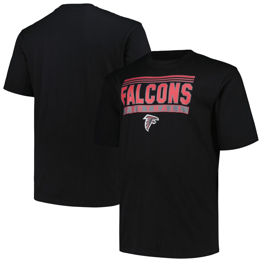 Men's Atlanta Falcons Fanatics Black Big & Tall Pop T-Shirt - ujerseystore