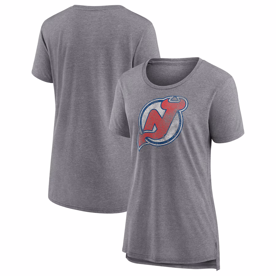Women's New Jersey Devils Fanatics Heather Gray Special Edition 2.0 Modern T-Shirt - ujerseystore