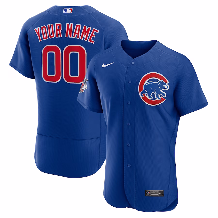 Men's Chicago Cubs Nike Royal Alternate Authentic Custom Jersey - ujerseystore