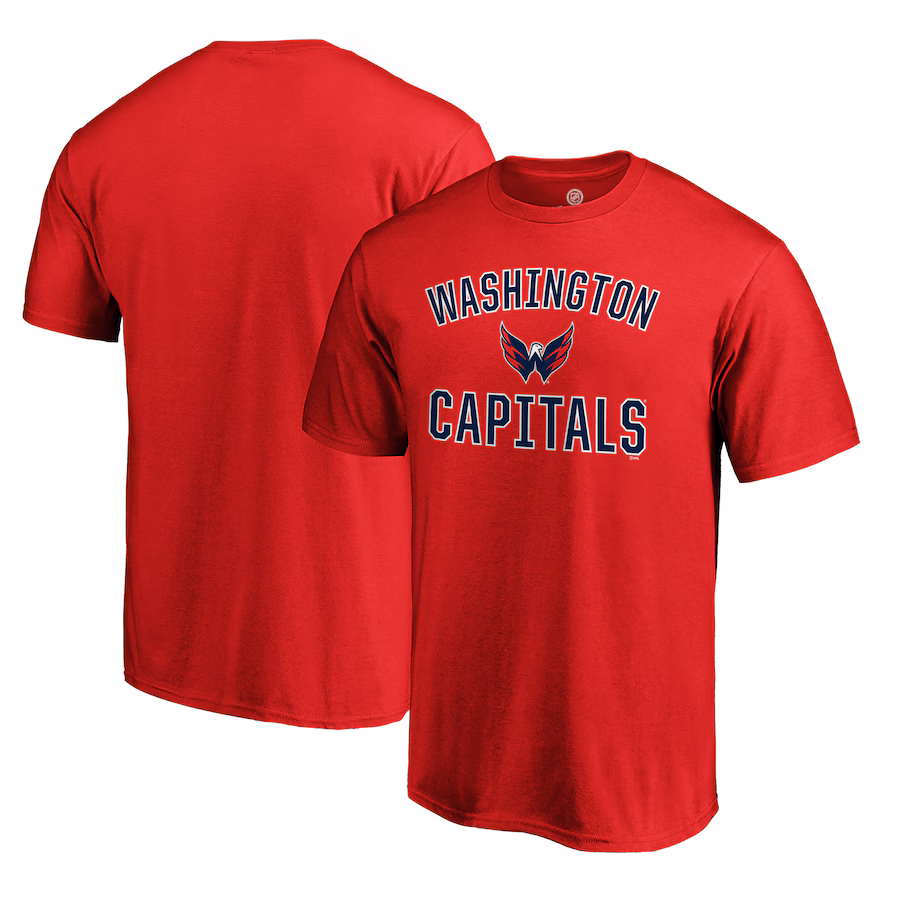 Men's Washington Capitals Fanatics Red Team Victory Arch T-Shirt - ujerseystore