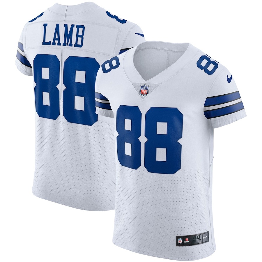 Men's Dallas Cowboys CeeDee Lamb Nike White Vapor Elite Jersey - ujerseystore