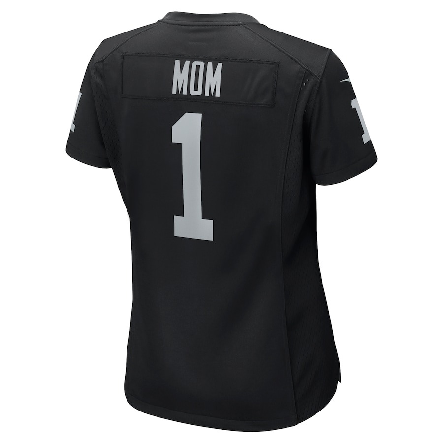Women's Las Vegas Raiders Number 1 Mom Nike Black Game Jersey - ujerseystore