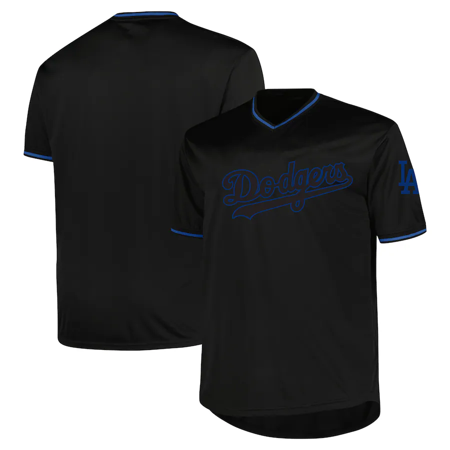 Men's Los Angeles Dodgers Profile Black Big & Tall Pop Fashion Jersey - ujerseystore