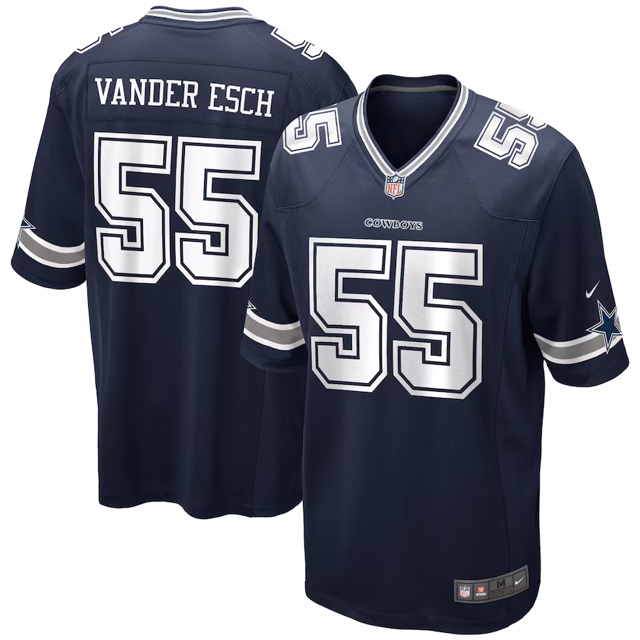 Men's Dallas Cowboys Leighton Vander Esch Nike Navy Game Player Jersey - ujerseystore