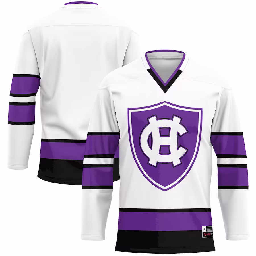 Holy Cross Crusaders GameDay Greats Hockey Jersey - White - ujerseystore