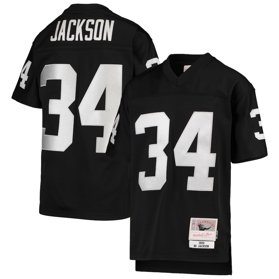 Youth Las Vegas Raiders Bo Jackson Mitchell & Ness Black 1988 Legacy Retired Player Jersey - ujerseystore
