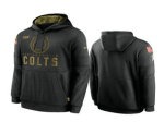Men's Indianapolis Colts Black 2020 Salute to Service Sideline Performance Pullover Hoodie - ujerseystore