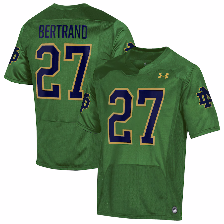 JD Bertrand Notre Dame Fighting Irish Under Armour Player Game Jersey - Green - ujerseystore