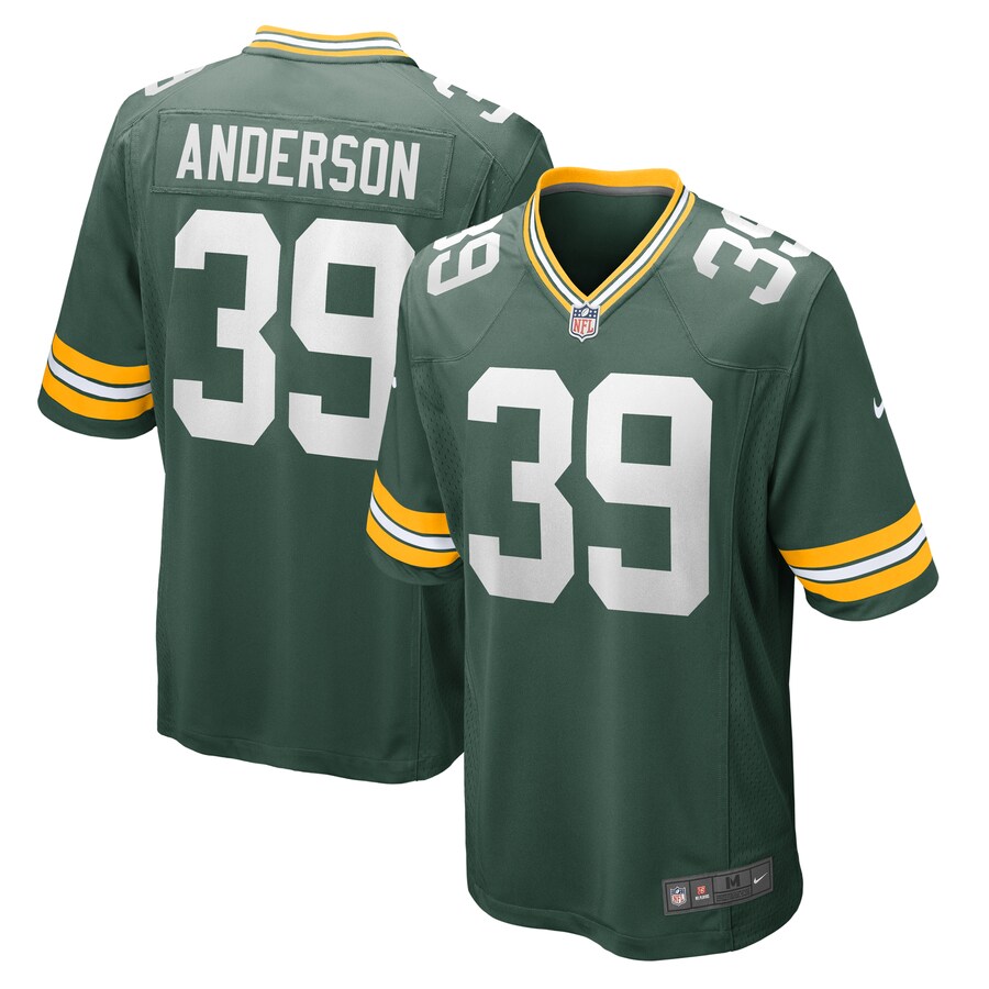 Men's Green Bay Packers Zayne Anderson Nike  Green Team Game Jersey - ujerseystore