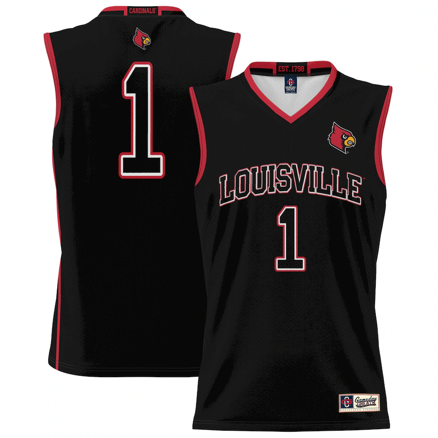 Unisex GameDay Greats #1 Black Louisville Cardinals Lightweight Basketball Jersey - ujerseystore