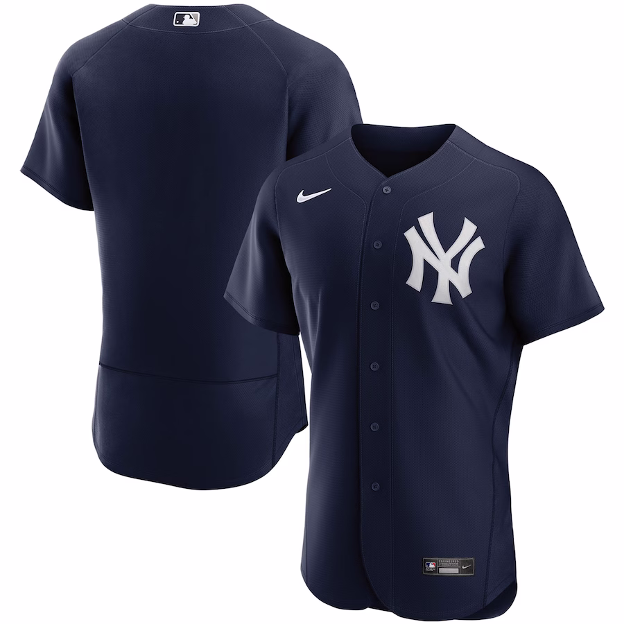 Men's New York Yankees Nike Navy Alternate Authentic Team Jersey - ujerseystore