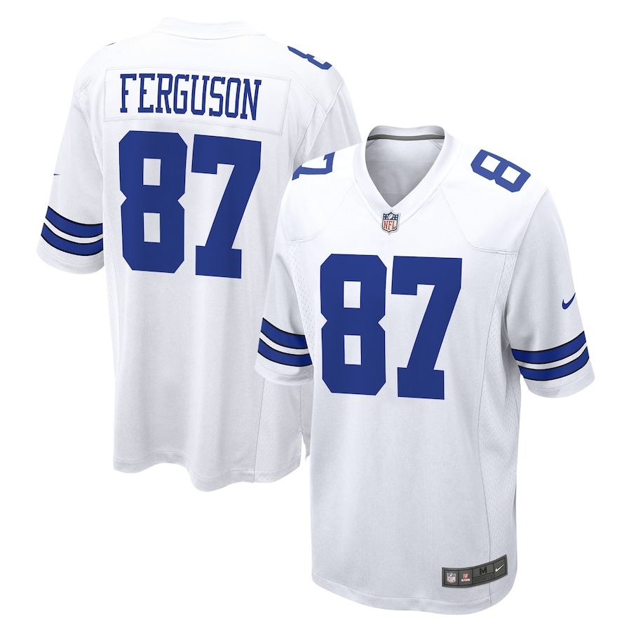 Men's Dallas Cowboys Jake Ferguson Nike White Game Jersey - ujerseystore