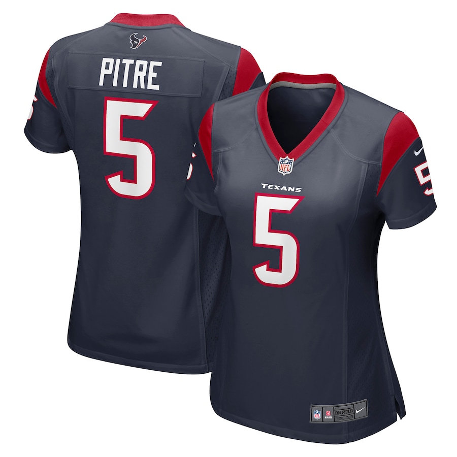 Women's Houston Texans Jalen Pitre Nike Navy Game Player Jersey - ujerseystore