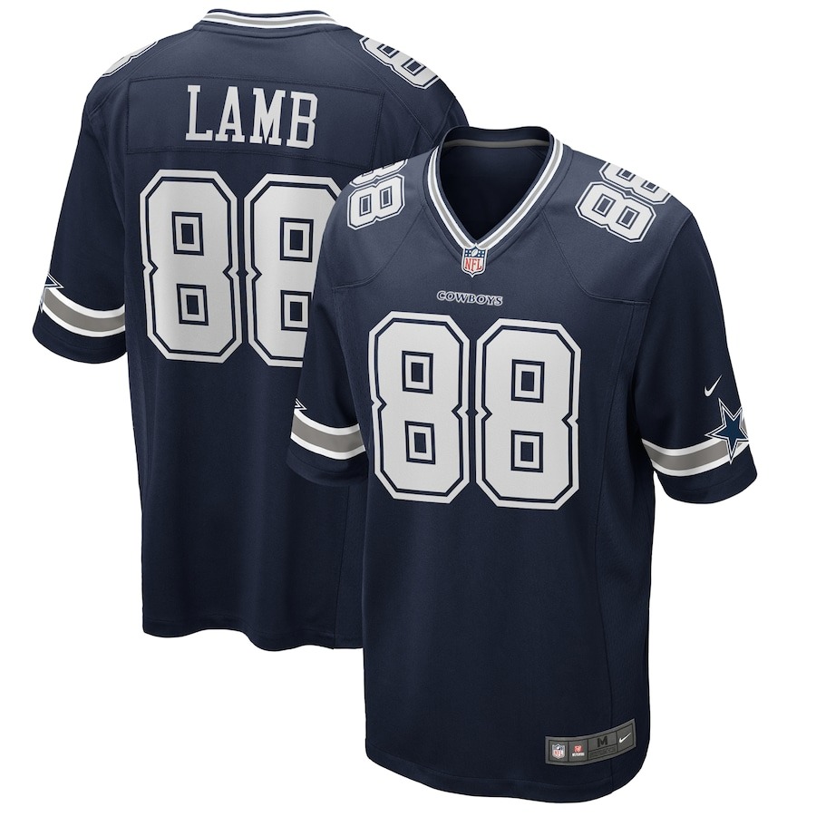 Men's Dallas Cowboys CeeDee Lamb Nike Navy Game Jersey - ujerseystore