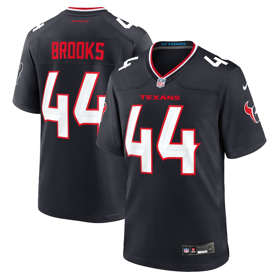 Men's Houston Texans British Brooks Nike Navy Team Game Jersey - ujerseystore