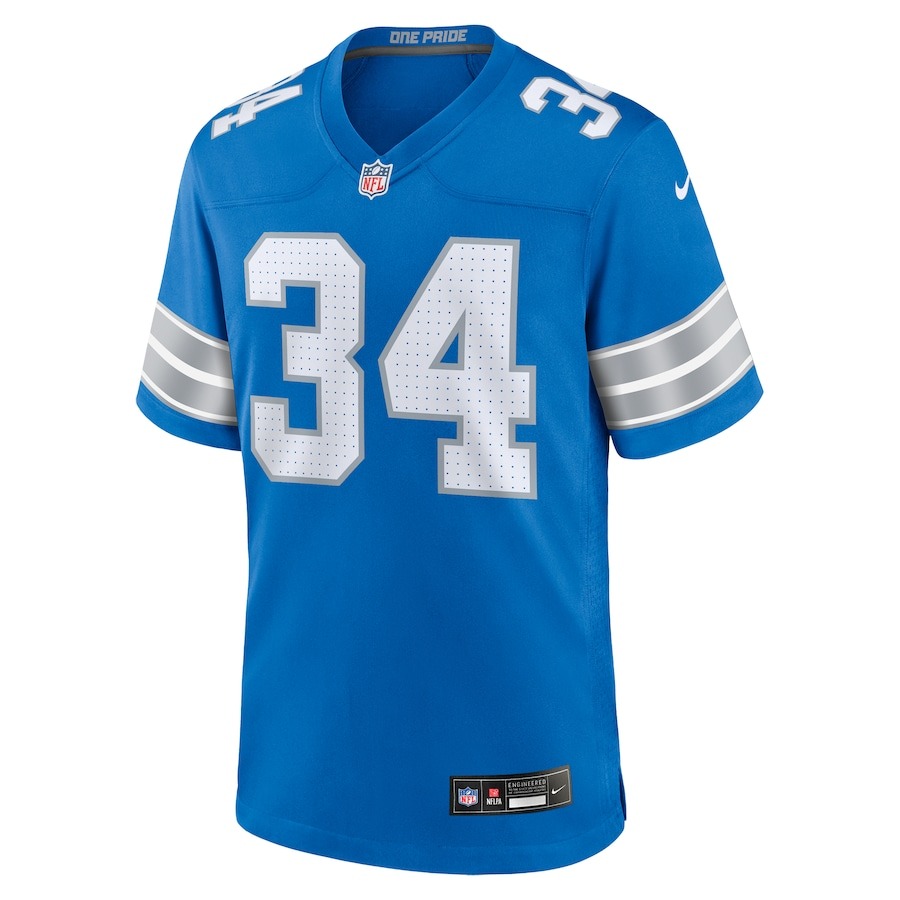 Men's Detroit Lions Alex Anzalone Nike Blue Game Jersey - ujerseystore