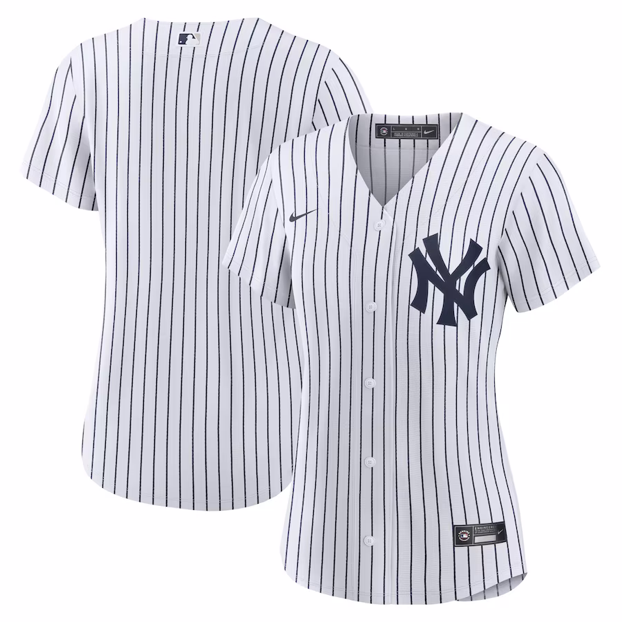 Women's New York Yankees Nike White Home Replica Team Jersey - ujerseystore