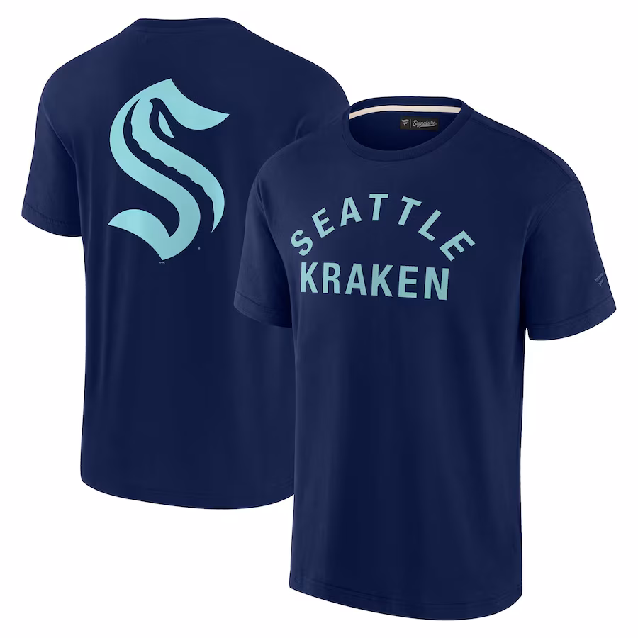 Unisex Seattle Kraken Fanatics Navy Elements Super Soft Short Sleeve T-Shirt - ujerseystore