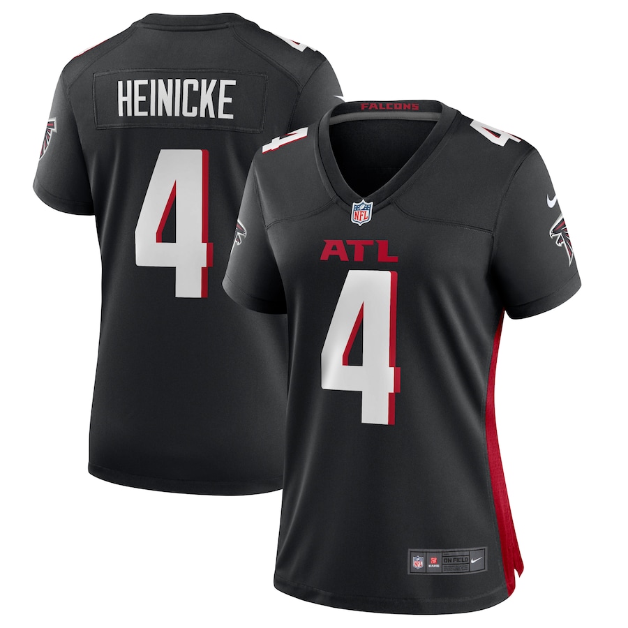 Women's Atlanta Falcons Taylor Heinicke Nike Black Game Player Jersey - ujerseystore
