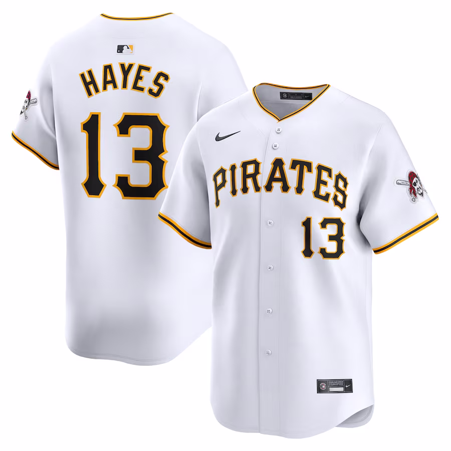 Men's Pittsburgh Pirates Ke'Bryan Hayes Nike White Home Limited Player Jersey - ujerseystore