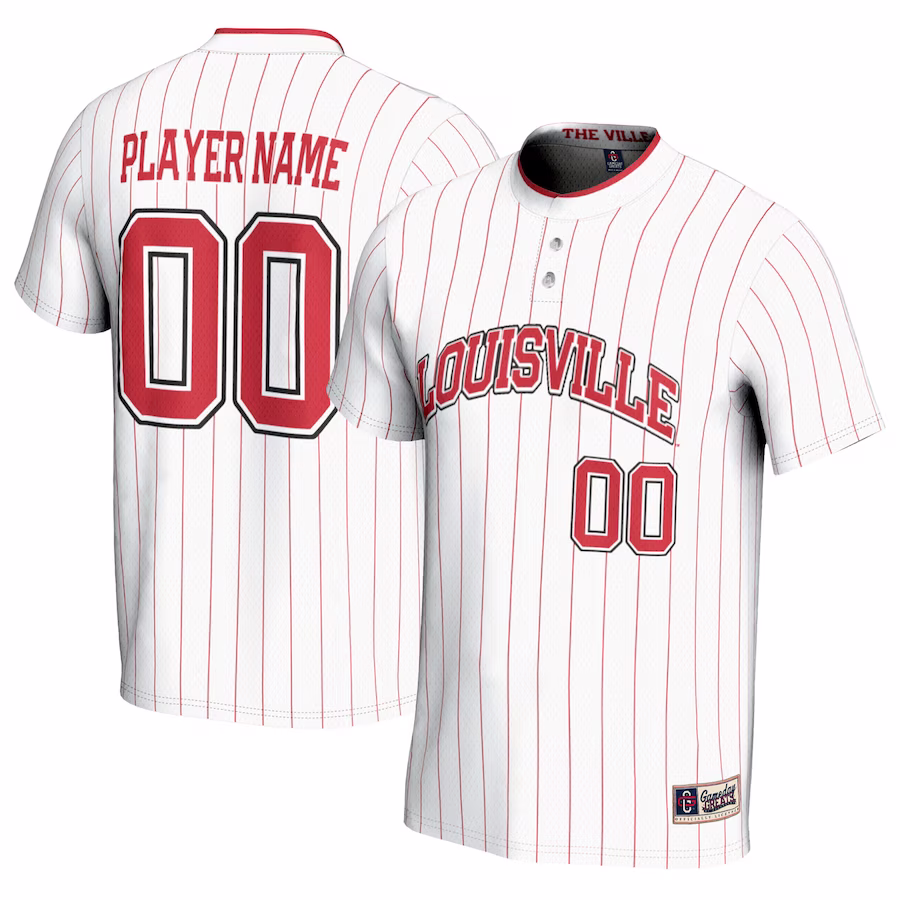 Louisville Cardinals GameDay Greats Unisex NIL Pick-A-Player Lightweight Softball Jersey - White - ujerseystore