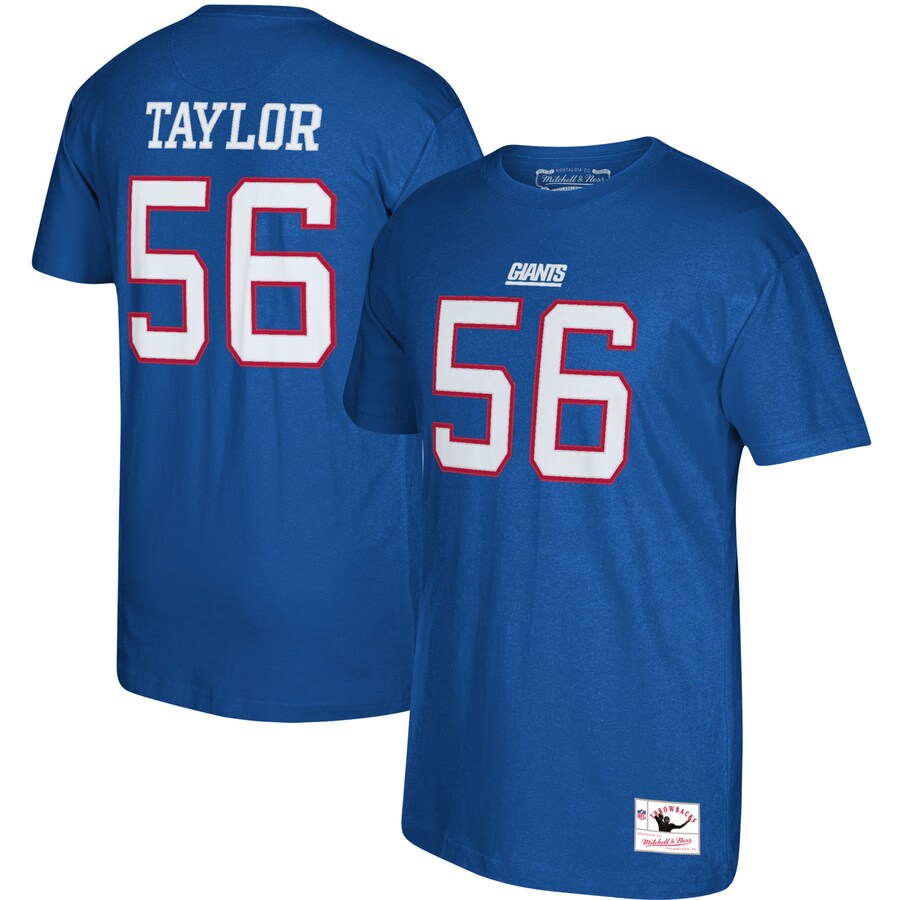 Men's Lawrence Taylor New York Giants Mitchell & Ness Royal Retired Player Name & Number T-Shirt - ujerseystore