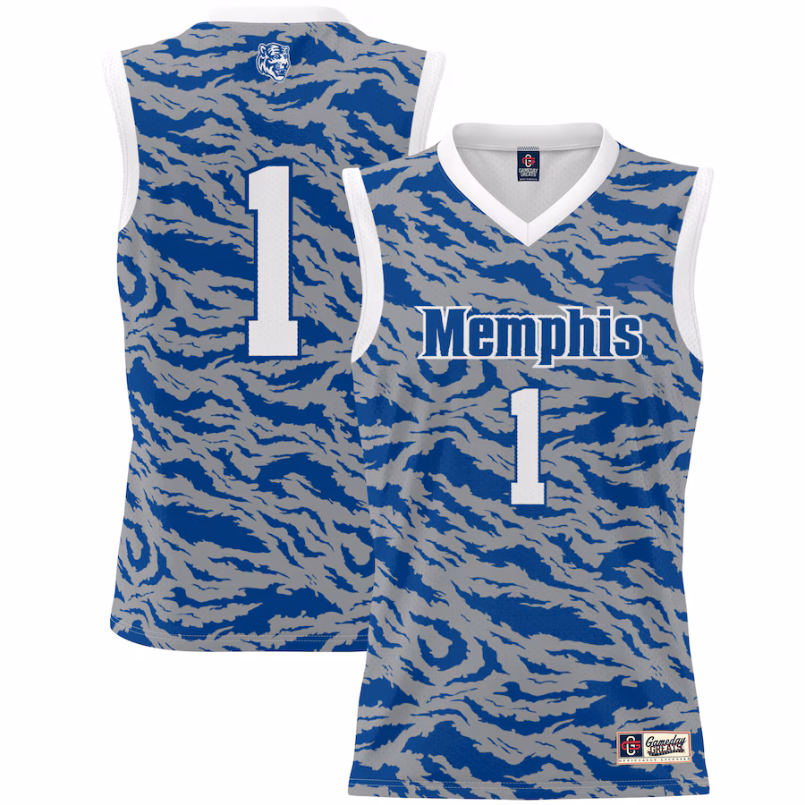 Unisex GameDay Greats #1 Royal Memphis Tigers Lightweight Basketball Jersey - ujerseystore