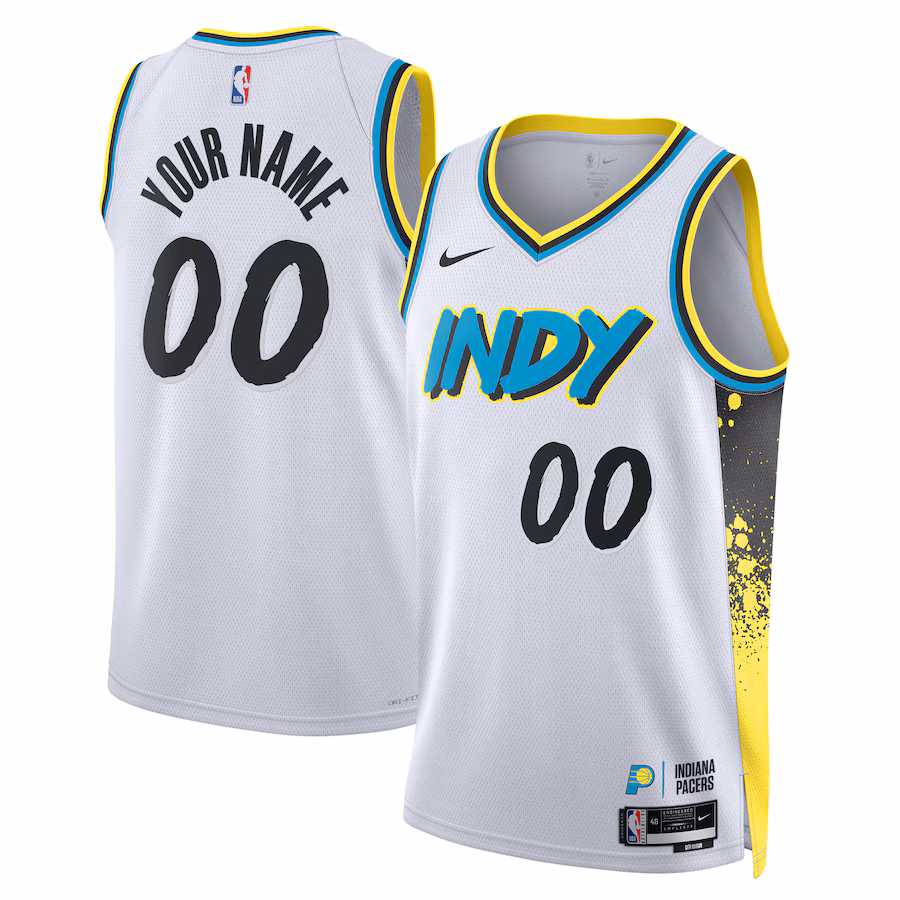 Unisex Indiana Pacers Nike White 2024/25 Custom Swingman Jersey - City Edition - ujerseystore