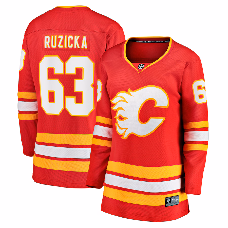 Women's Calgary Flames Adam Ruzicka Fanatics Red Home Breakaway Player Jersey - ujerseystore