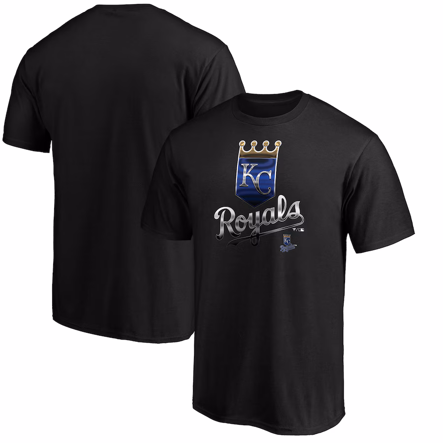 Men's Kansas City Royals Black Team Midnight Mascot T-Shirt - ujerseystore