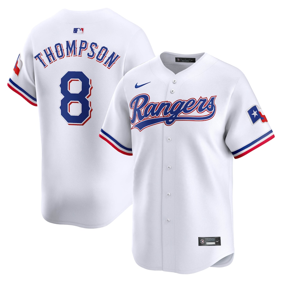 Men's Texas Rangers Bubba Thompson Nike White Home Limited Player Jersey - ujerseystore