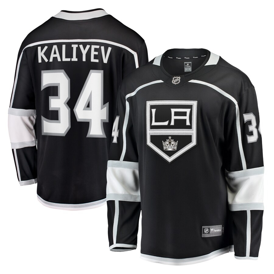 Men's Los Angeles Kings Arthur Kaliyev Fanatics Branded Black Home Breakaway Player Jersey - ujerseystore