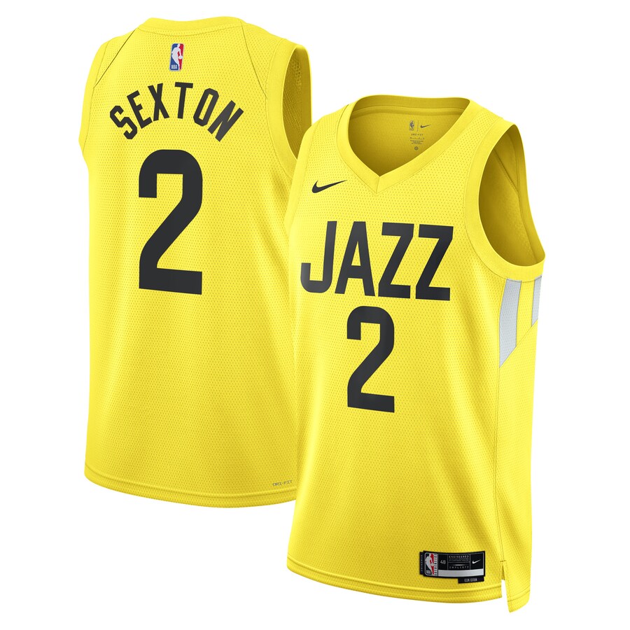 Unisex Utah Jazz Collin Sexton Nike Gold Swingman Jersey - Icon Edition - ujerseystore